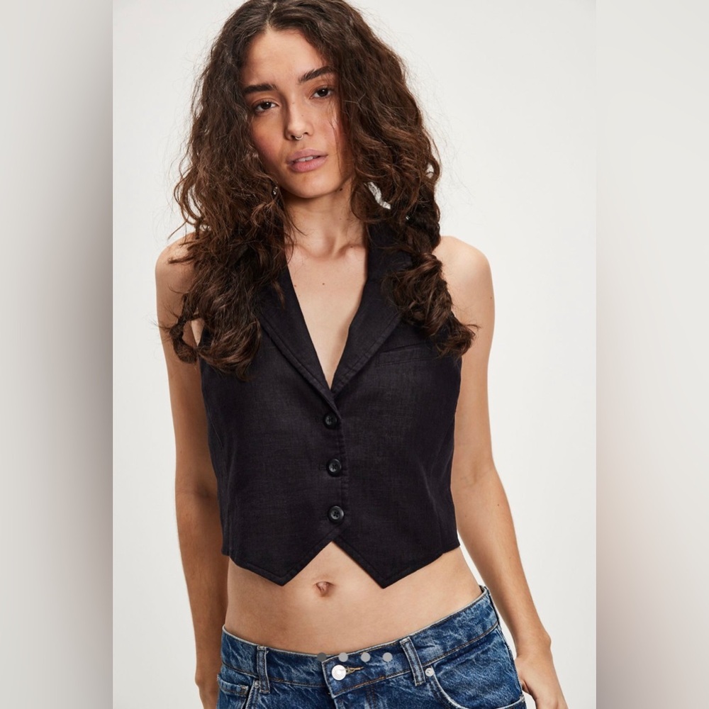 Free People Desk to Dinner Vest